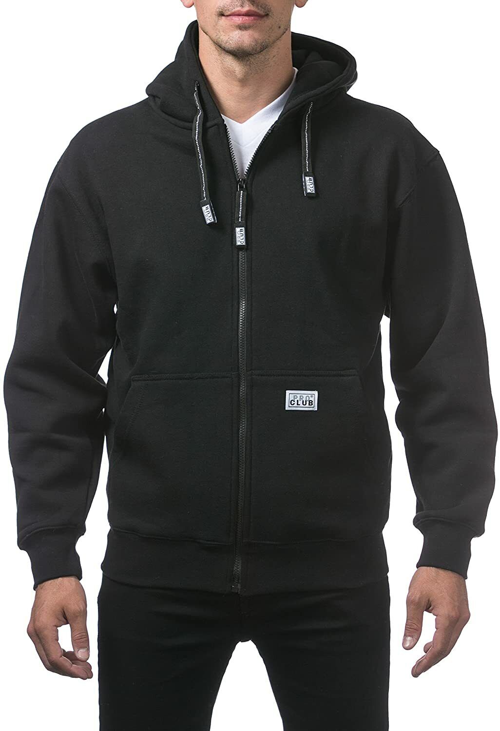 Live Pro Club Men's Hoodie with  Full Zip, Front Pockets,