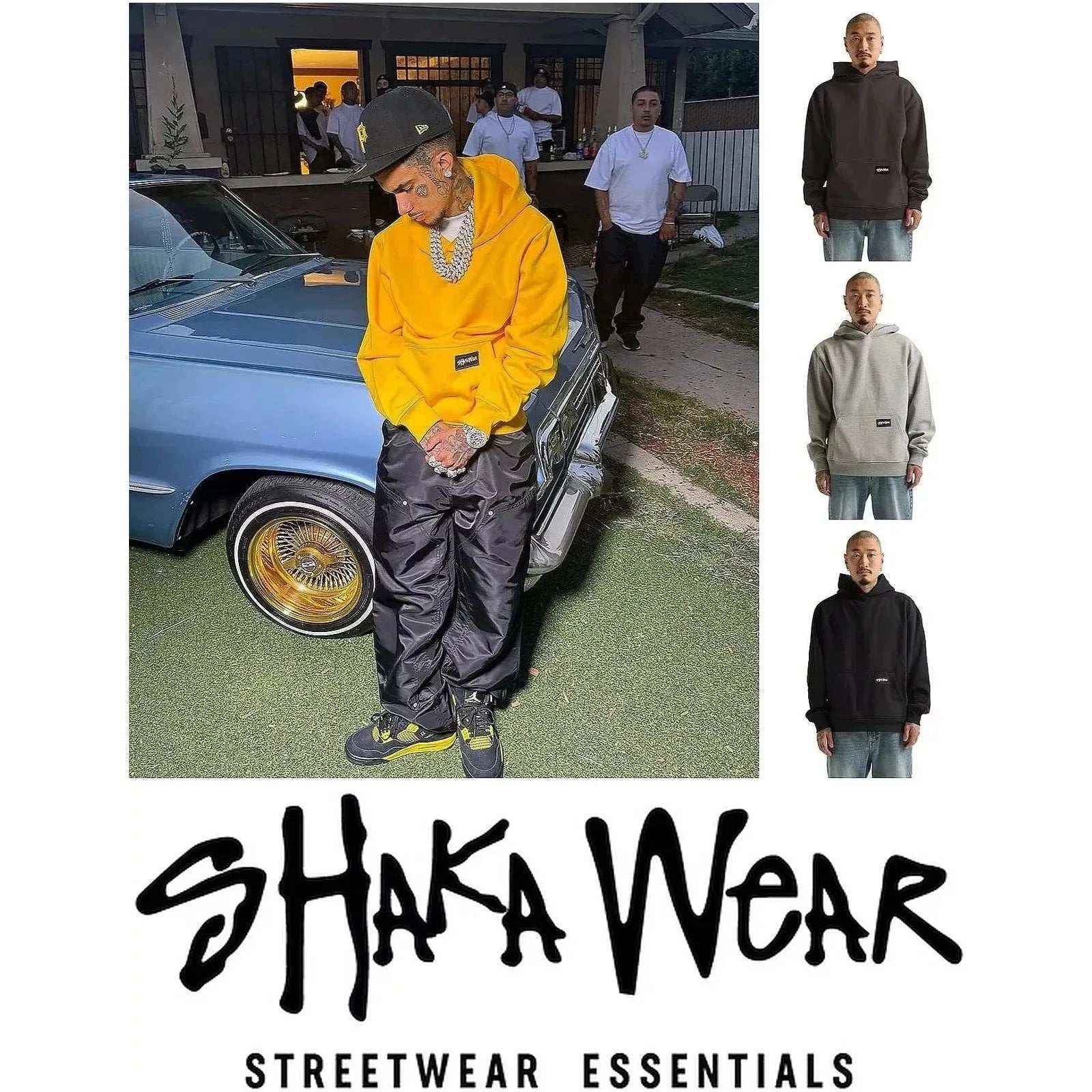Shaka Wear Heavyweight Fleece Hoodie - Men's Essential Super Heavyweight Design - Sphinx Fashion Club