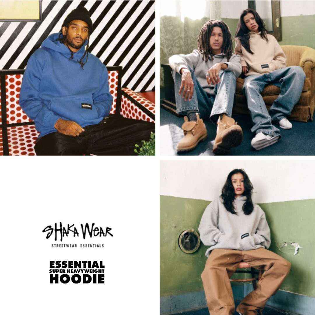 Shaka Wear Heavyweight Fleece Hoodie - Men's Essential Super Heavyweight Design - Sphinx Fashion Club